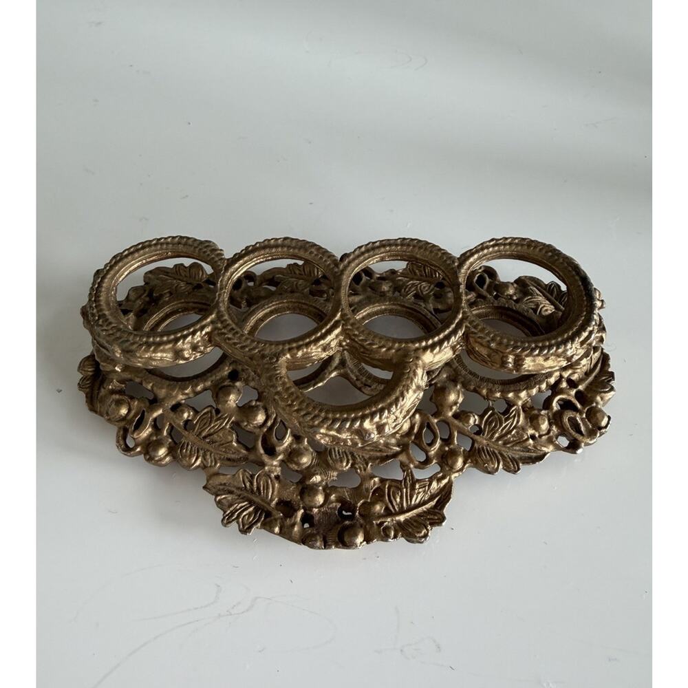Vintage Gold Tone Lipstick Holder